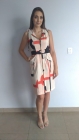 VESTIDO MIDI KÍMIKA EM CREPE COM TOQUE DE SEDA ESTAMPADO