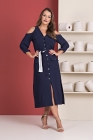 VESTIDO MIDI KÍMIKA FEITO EM CREPE FLUIDO TEXTURIZADO