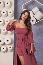 VESTIDO LONGO KÍMIKA EM CREPE FLUÍDO VERDE.