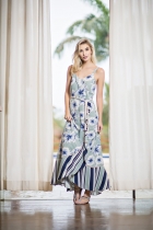 VESTIDO MIDI LINHA ECO FEITO EM LINHO DE CAIMENTO LEVE.