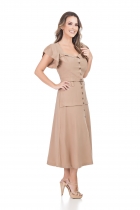 CONJUNTO KÍMIKA SAIA MÍDI FEITO EM CREPE VERDE.