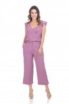 CONJUNTO KÍMIKA CALÇA PANTACOURT ROXO.