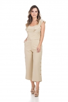 CONJUNTO KÍMIKA CALÇA PANTACOURT BEGE.