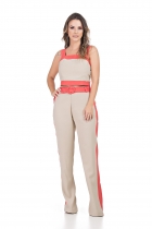 CONJUNTO KÍMIKA CALÇA EM TENCEL LARANJA.