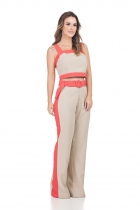 CONJUNTO KÍMIKA CALÇA EM TENCEL LARANJA.