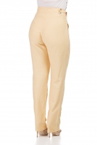 CALÇA KÍMIKA RETA COM FIVELA AMARELA .