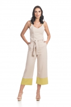 CONJUNTO KÍMIKA CALÇA PANTACOURT BEGE.