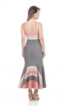 VESTIDO MÍDI KÍMIKA EM MALHA SCUBA ESTAMPADO.