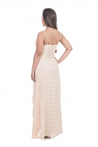 VESTIDO LONGO KÍMIKA DEVORÊ BEGE.