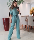 MACACÃO KÍMIKA EM LINHO COLLOR VERDE