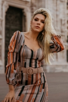 VESTIDO MÍDI KÍMIKA ESTAMPADO EM CREPE ALFAIATARIA E SEDA