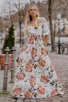 VESTIDO LONGO KÍMIKA EM CREPE FLUIDO E ESTAMPA EXCLUSIVA 