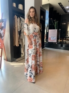 VESTIDO LONGO KÍMIKA EM CREPE FLUIDO E ESTAMPA EXCLUSIVA 