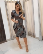 VESTIDO MIDI KÍMIKA EM MALHA DE ALTA COMPRESSÃO