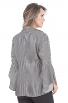 BLUSA KÍMIKA BLAZER + REGATA AZUL/AMARELO.
