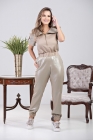 CONJUNTO KÍMIKA DE CALÇA MONOCROMÁTICO EM TENCEL BEGE