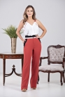 CONJUNTO KÍMIKA DE CALÇA TRICOLOR EM CREPE FLUÍDO