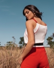 CONJUNTO KÍMIKA DE CALÇA TRICOLOR EM CREPE FLUÍDO