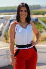 CONJUNTO KÍMIKA DE CALÇA TRICOLOR EM CREPE FLUÍDO