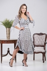 VESTIDO MÍDI KÍMIKA CASUAL CHIQUE EM TOQUE DE SEDA DEVORÊ