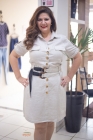 VESTIDO CURTO KÍMIKA EM LINHO FLUÍDO COM DETALHES