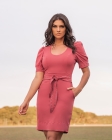 VESTIDO CURTO KÍMIKA MONOCROMÁTICO EM CREPE CONFORT VERMELHO