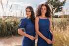 CONJUNTO KÍMIKA DE SHORT E T-SHIRT EM LAISE DE ALGODÃO AZUL MARINHO
