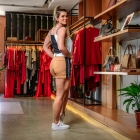 CONJUNTO KÍMIKA DE SHORT TRICOLOR EM CREPE TEXTURIZADO