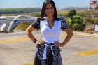 CONJUNTO KÍMIKA DE SAIA ALFAIATARIA LEVE E ESTAMPA EXCLUSIVA PRETO E BRANCO