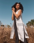 MACACÃO KÍMIKA COM SOBREPOSIÇÃO DE BLUSA-CAMISA ESTAMPA EXCLUSIVA