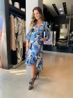 VESTIDO MÍDI KÍMIKA EM CREPE LARANJA