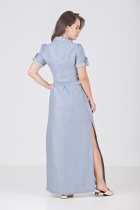 VESTIDO LONGO KÍMIKA LINHA ECO AZUL.